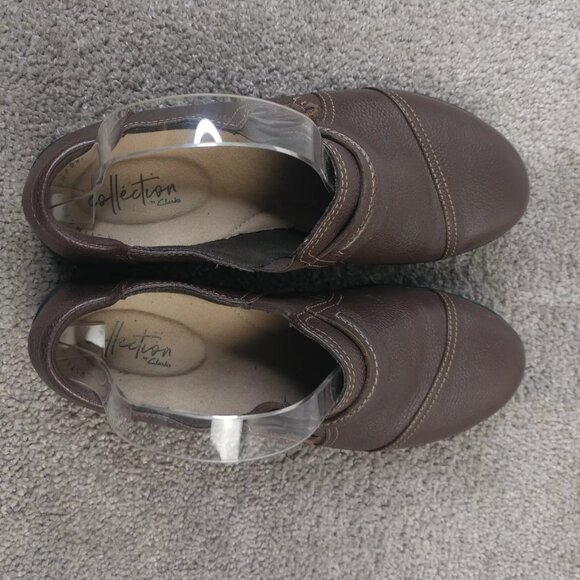 Clarks Collection Womens Size 8.5 Shoes Cheyn Madi Loafers 15807 Leather Brown - Picture 7 of 10
